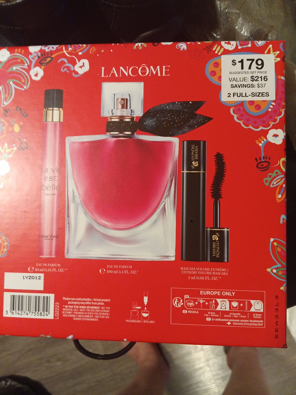 Lancôme x Barbara Cox La Vie Est belle L'ELIXIR Perfume Gift Set - Picture 3 of 3